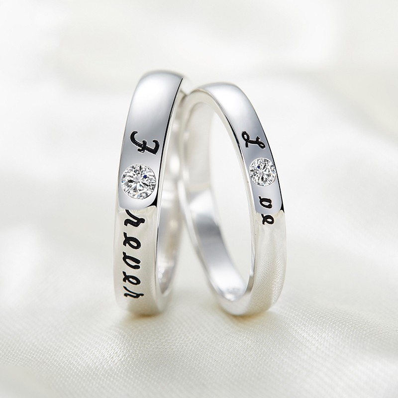 Korean Version Of Sweet Confession Opening Couple Rings With 925 Silver ...