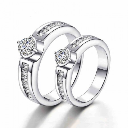 Quality Assurance Fashionable Unique Design 925 Silver Couple Rings ...