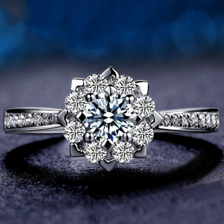 Romantic 925 Sterling Silver CZ Inlaid 